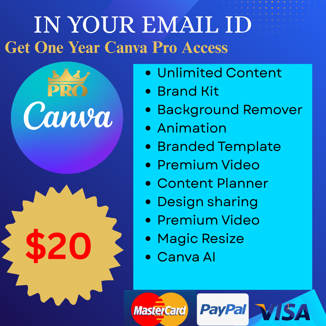 One Year Canva Business Pro Access